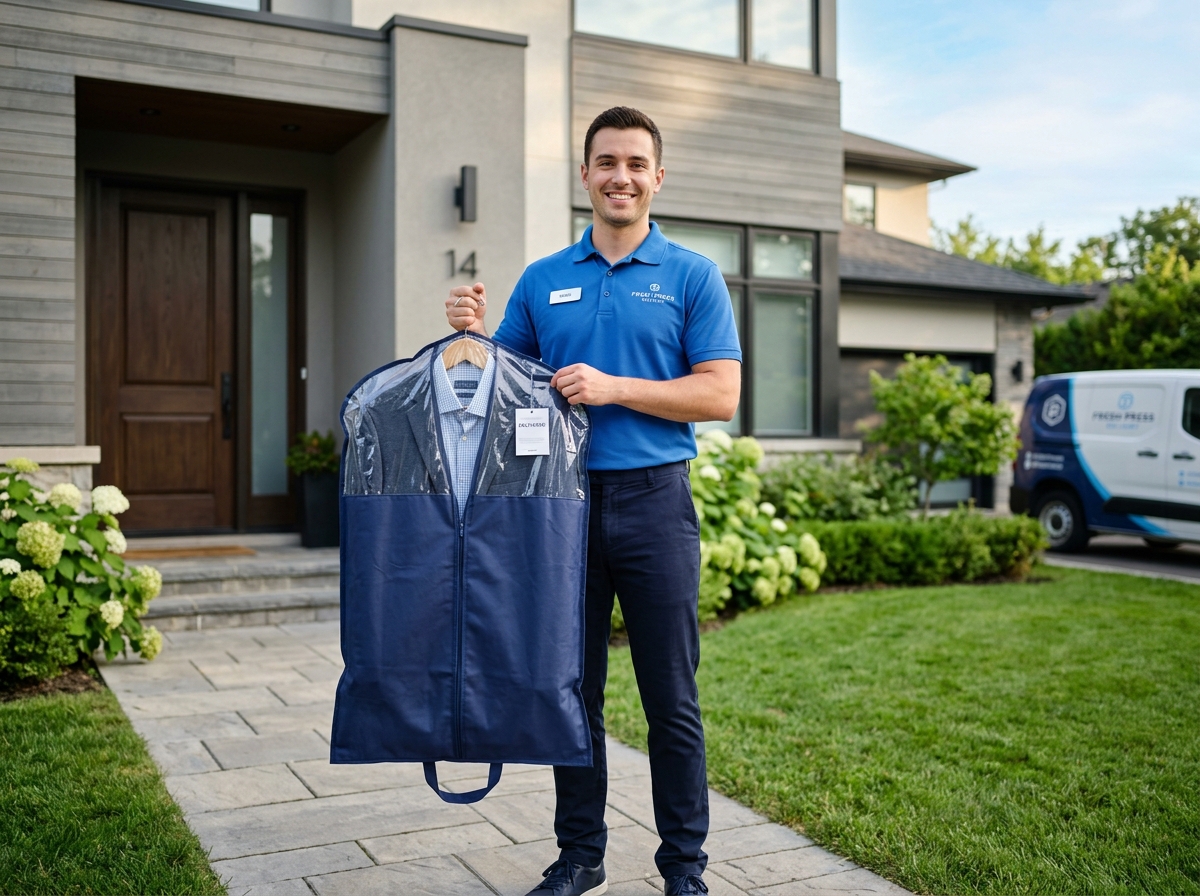 JCL Courier delivering clean laundry